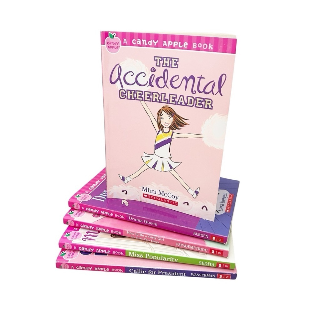 Scholastic A Candy Apple Book lot Five Books Accidental Cheerleader Drama Queen